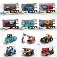 Coche de Juguete de Aleación de Zinc a Escala 1:64, Simulación de Ingeniería, Color Único, en Caja, Regalo para Niños, Coche Metálico Deslizante
