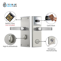 Serrure intelligente d'hôtel Euro Mortise RFID, clé de sécurité, acier inoxydable, serrure d'hôtel WiFi pour porte en aluminium ou en bois