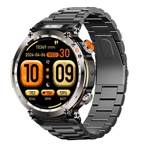 DF HT30 2025 Nouvelle montre connectée d'extérieur avec lampe de poche, boussole, fonctions sportives, étanche IP68, batterie 600 mAh, appels vocaux, bracelet - Product Image 3