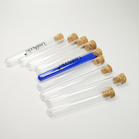 Tubes à essai en plastique de qualité laboratoire 20x150mm 25*150mm 5ml 10ml 20ml 30ml 50ml Flacons coniques pour emballage