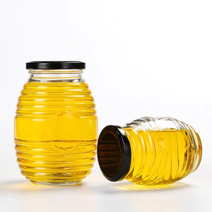 Vasetti di vetro trasparenti per miele e marmellata con coperchio in metallo, da 100g, 250g, 500g, 1000g - Ingrosso - Product Image 2