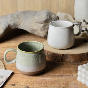 Nordic Retro Hand-made Ceramic <b>Mug</b> <b>Large</b> Capacity 450ML Multi-scene Home Office Coffee/ Water/Tea/Latte/Cappuccino Cup - Product Image 1