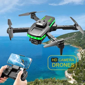 Drone Mini S160 kamera ganda 4k, Drone Quadcopter Fpv Uav 2023, mainan helikopter Quadcopter arus optik Hovering