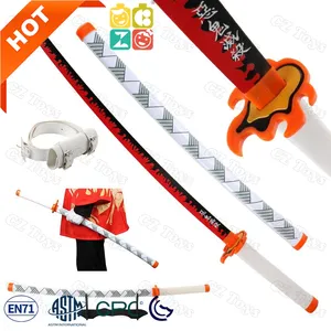 Atacadistas 2024 41 '' Demon Slayer espada anime cosplay adereços Kimetsu no Yaiba Katana cintas de suporte para espadas