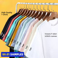 Großhandel Hochwertiges 220g 100% Baumwolle Unisex Übergrößen Freizeit T-Shirt mit individuellem Druck, Blanko T-Shirt Kurzarm Anti-Schrumpf