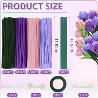 Kit de bouquet de fleurs en chenille à faire soi-même, artisanat fait main, ensemble cadeau