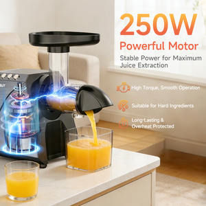 Extracteur de Jus Centrifuge et à Mastication Électrique 250W Sans BPA pour Smoothies, Oranges, Agrumes et Légumes, Auto-Nettoyant, Idéal Hôtellerie - Product Image 4