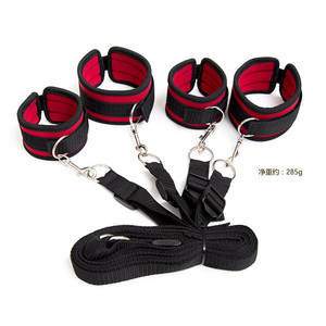 긴 가죽 벨트 BDSM 섹스 침대 속박 성인 커플 유혹 장난감 손과 다리 SM 커프스 섹스 토이 - Product Image 2