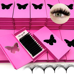 Entrepôt US fait à la main mat noir foncé Extensions de <span class=keywords><strong>cils</strong></span> individuels Volume soie DD plateaux en gros cachemire <span class=keywords><strong>cils</strong></span> De <span class=keywords><strong>Cils</strong></span> - Product Image 1