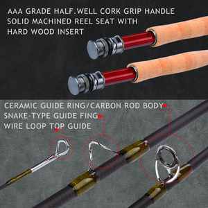 <span class=keywords><strong>Canne</strong></span> à pêche à la <span class=keywords><strong>mouche</strong></span> à 4 sections de haute qualité à haute teneur en carbone 2.74m <span class=keywords><strong>9</strong></span> <span class=keywords><strong>pieds</strong></span> léger 128g poignée en liège souple <span class=keywords><strong>canne</strong></span> à pêche à la <span class=keywords><strong>mouche</strong></span> - Product Image 4