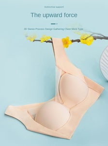 <span class=keywords><strong>Reggiseno</strong></span> Senza Cuciture Taglie Forti da Donna all'Ingrosso, Mezza Coppa Push-Up Traspirante e Comodo Senza Ferretto - Product Image 2