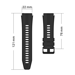 Correa de silicona para reloj Glory <span class=keywords><strong>GS3</strong></span> <span class=keywords><strong>Honor</strong></span>, 22mm, lazo de repuesto de acero inoxidable, banda elástica ajustable para reloj inteligente, deportivo - Product Image 3