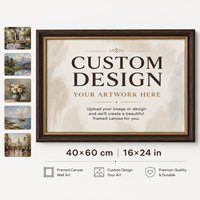 Cadre photo mural vintage en toile écologique 40*60*1.5 Tawny, personnalisé en usine, pour mariage, avec fixation murale