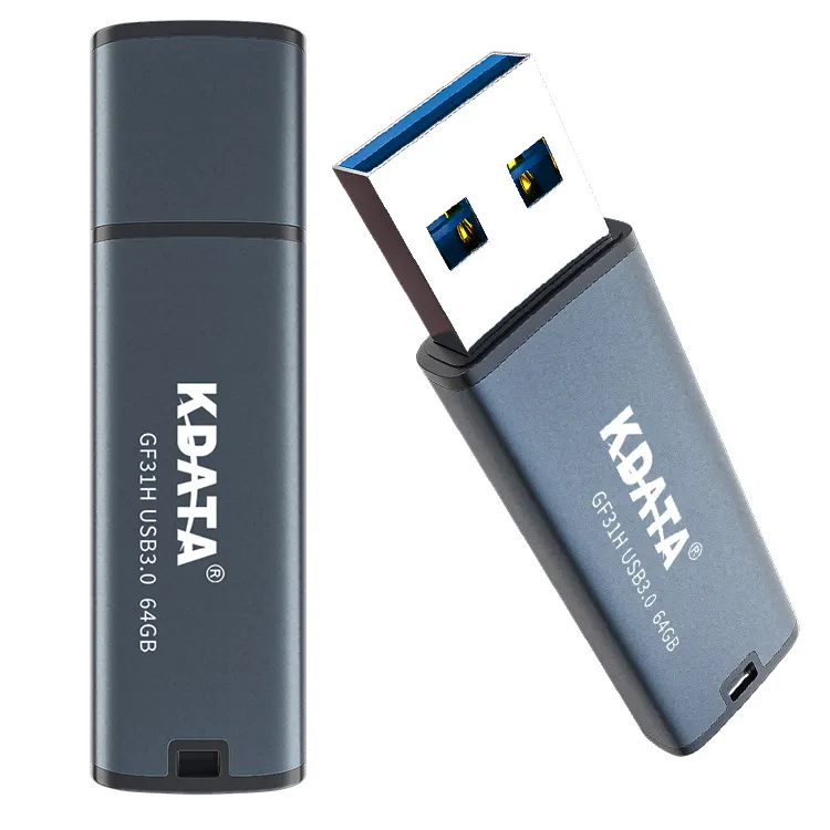 Kdata U disk USB3.0 yüksek hızlı kurumsal ofis özel logo 8gb 16gb 32gb iş USB versiyonu Metal usb flash sürücü 64GB