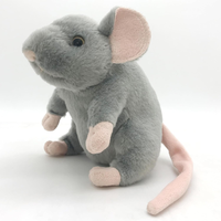 ODM OEM-Jouet en peluche gris de simulation de souris, animal en peluche de rat réaliste et réaliste de 8 pouces, cadeau pour enfants