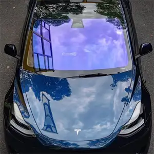 ฟิล์มติดหน้าต่างรถ85% สีฟ้า VLT ขนาด1.52*30ม. ฟิล์มสีสำหรับหน้าต่างกิ้งก่า