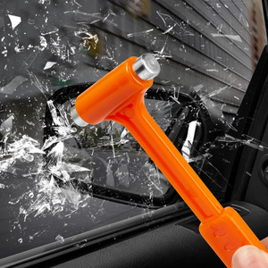Emergency Hammer 16x5.8Cm Orange Color Stainless Steel Car Safety <b>Tool</b> With Built In Cutter For <b>Vehicle</b> Rescue - Product Image 2