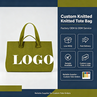Sac fourre-tout en tricot personnalisable avec logo, grande capacité, écologique, pour femme, idéal pour le shopping, les cadeaux, les voyages, réutilisable, ouvert