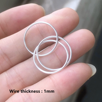 Hot 925 Sterling Silver Knuckle Unique 1.0mm Rolling Stacking Fashion Ring pour femmes Bijoux