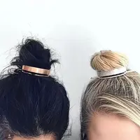 New Alloy Round Top Hairpin Bun Cage Minimalist Bun Holder Cage Hair Stick Girl accessori per capelli gioielli per capelli