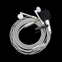 Écouteurs filaires dynamiques HIFI plaqués argent, casque sport, basses stéréo, jeu, karaoké en direct, écouteurs intra-auriculaires 3,5 mm avec micro