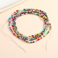 Perles de taille colorées de style bohème, chaîne ajustable, grande taille, africain, Non-étirable, chaîne de ventre, Bikini, bijoux de corps d'été