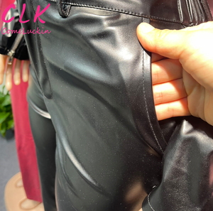 طقم نسائي جديد من قطعتين من الجلد الصناعي الصديق للبيئة من CLK، بنطلون كاجوال متناسق، زي ربيعي مثير - Product Image 5