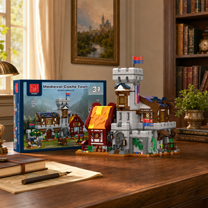 Juego de Bloques de Construcción 3 en 1, Castillo Medieval, Ciudad Moderna, con Luz LED, 1780 Piezas, Rompecabezas de Plástico ABS para Adultos y Adolescentes - Product Image 2