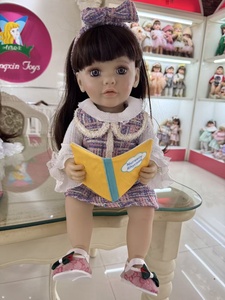 Yeezwood Top vente 55CM TTalk anglais RU espagne bouche ouverte secouer la tête Silicone Reborn bébé poupée enfant en bas âge cadeaux Reborn bébé poupée - Product Image 5