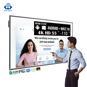 ZDHQ Fabrication directe Écran tactile intelligent 4K 55 pouces avec partage sans fil Système Android Anti-reflet Tableau interactif pour réunion - Product Image 1
