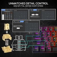 OEM ODM K617 HE Wired HallEffect Rapid Trigger Magnetic Gaming Keyboard 8K Polling Adjustable Actuation 61 Keys Design untuk Lebih Banyak Fitur
