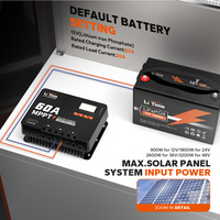 Contrôleur de charge solaire en aluminium moulé sous pression 12V/24V/36V/48V 60A MPPT en aluminium moulé sous pression Contrôleurs de charge de dissipation thermique