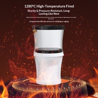WC monobloc de luxe en céramique à chasse siphonique, économie d'eau, pour projets résidentiels et hôteliers (vente en gros)