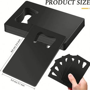 Décapsuleur promotionnel en acier inoxydable personnalisé avec logo et couleur, impression sérigraphique, format carte de crédit, vente en gros - Product Image 3