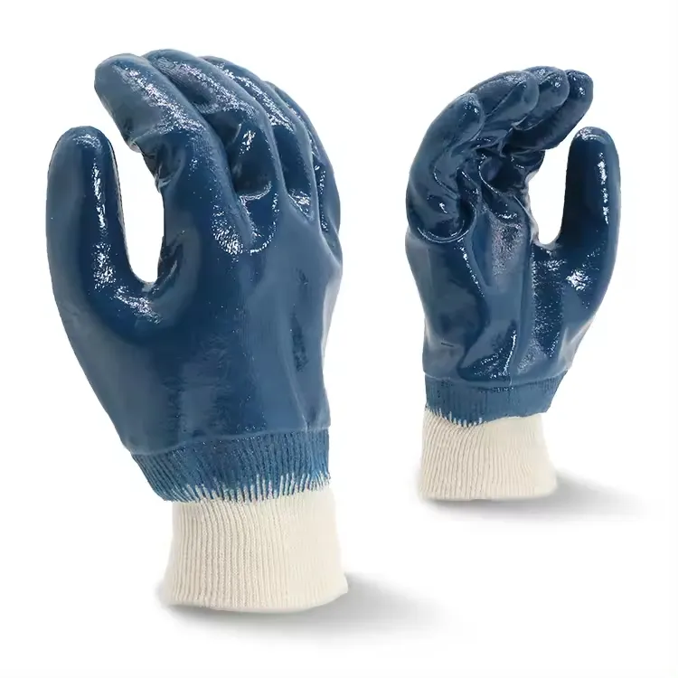 Строительные нитриловые перчатки с полным покрытием