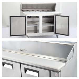 Shanyou Single-Temperature Stainless Steel Fan Cooling Horizontal Refrigerator Pizza Prep <b>Table</b> and KT2 Pizza Refriger - Product Image 5