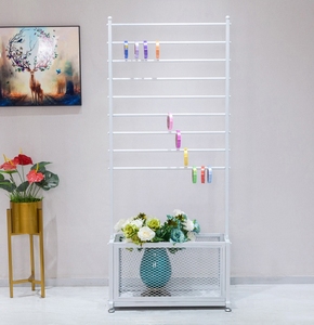 Einfaches mehrschichtiges Aufbewahrungsregal für Hosen Stoffmontage Satinband Satinboden Schal und Handtuchregal für den Blumenladen - Product Image 6