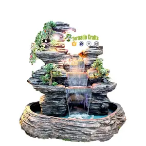 中国制造玻璃纤维岩石瀑布人工岩瀑布花园和家居装饰