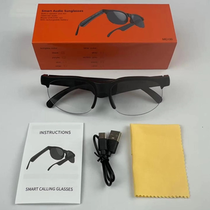 Lunettes Audio Intelligentes MG100 Noires de Haute Qualité – Lunettes de Soleil Sans Fil avec Contrôle Tactile, Haut-parleur, Microphone et Chargement Type-C BT - Product Image 1