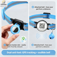 Collier Réfléchissant Ajustable en Silicone pour Animaux de Compagnie avec Support Traceur, Clochette et Code QR pour Chats et Petits Chiens – Vente en Gros OEM