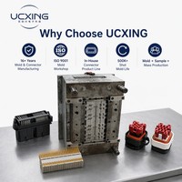 Service de moulage par injection de boîtiers de connecteurs automobiles personnalisés (mâle/femelle) basés sur des dessins, OEM/ODM, en PBT, PPA, Nylon pour faisceaux de câbles