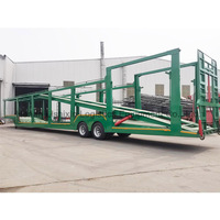Haute qualité 2 essieux Double Decker 30 tonnes voiture transporteur remorque 8 SUV Semi-remorque Transport pour moyen-orient acier matériel