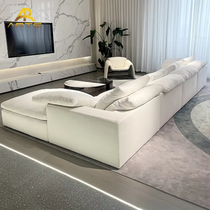 Ensemble de canapés Cloud L en tissu de haute qualité, design nordique en rangée droite, pour hôtels et villas, rembourré en bois, vente en gros directe usine - Product Image 2