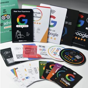 Tarjeta NFC con Código QR para Reseñas de <span class=keywords><strong>Google</strong></span>, Tarjeta de Visita con Chip RFID de 13.56MHz, Acrílico Impermeable, Redes Sociales - Product Image 2