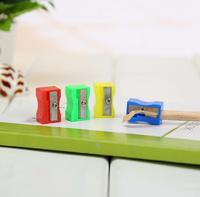 Taille-crayon rectangulaire en plastique coloré pour enfants et étudiants, vente en gros d'usine