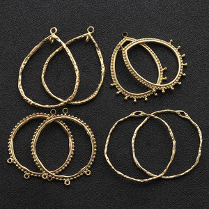Pendientes de Aro con Forma de Lágrima Irregular en Tono Dorado, Talla Grande, Joyería de Moda para Mujer - Product Image 1