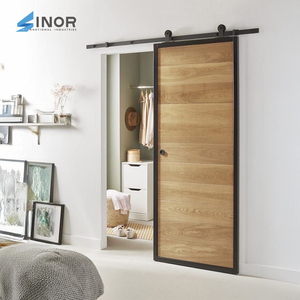 ประตูบานเลื่อนกระจกแบบไร้กรอบไม้โอ๊คสำหรับห้องน้ำดีไซน์เรียบง่าย - Product Image 5