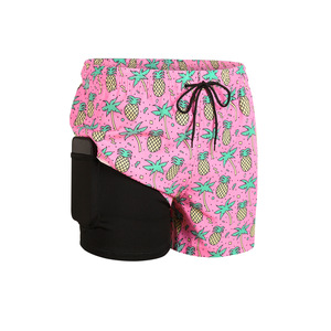 Shorts de bain imperméables à séchage rapide pour hommes avec logo personnalisé, doublure intérieure en maille respirante, shorts de plage pour les vacances, OEM - Product Image 1