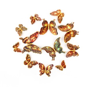 12 Pegatinas de Mariposas 3D Simuladas de Doble Capa, Decoración Creativa para el Hogar, Pegatinas de Pared para Habitación Infantil, Pegatinas de Pared 3D - Product Image 2