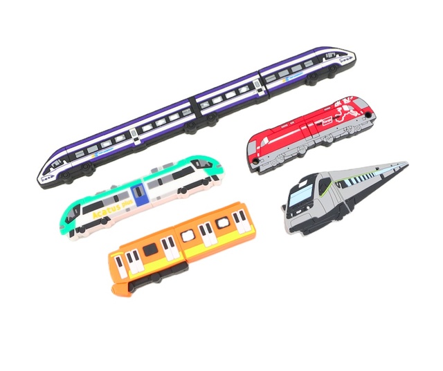 Custom Soft Silicone PVC Train Shape 2D 3D USB Flash Drive 8GB 16GB Train USB Pen Drive